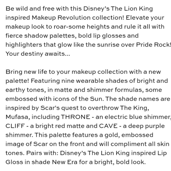 Disney's The Lion King Revolution Circle Of Life Eyeshadow Palette - Picture 4 of 12